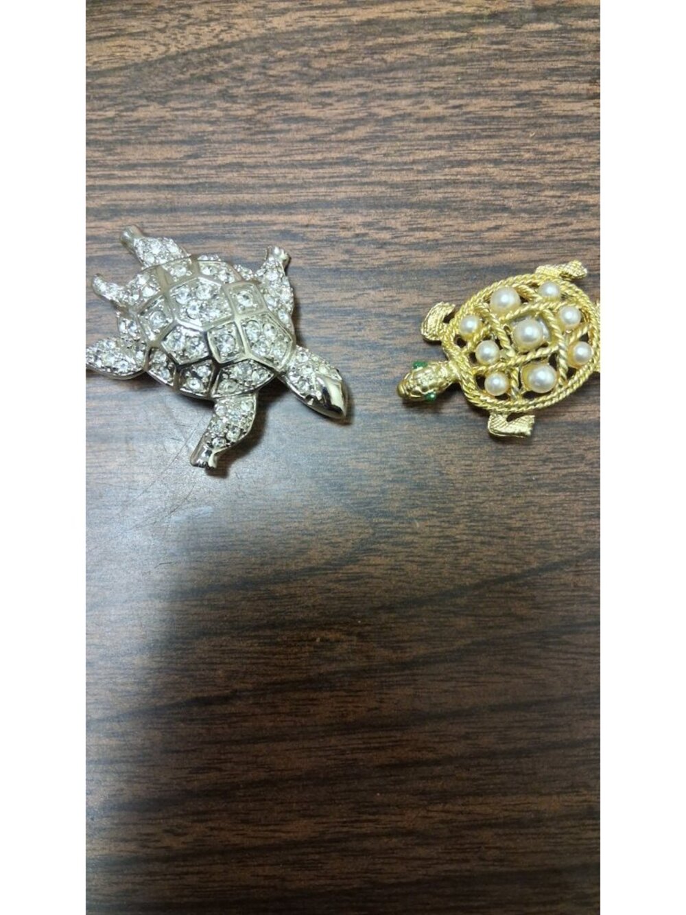 Vintage Sea Turtle Tortoise Brooch Pin Lot Of 2